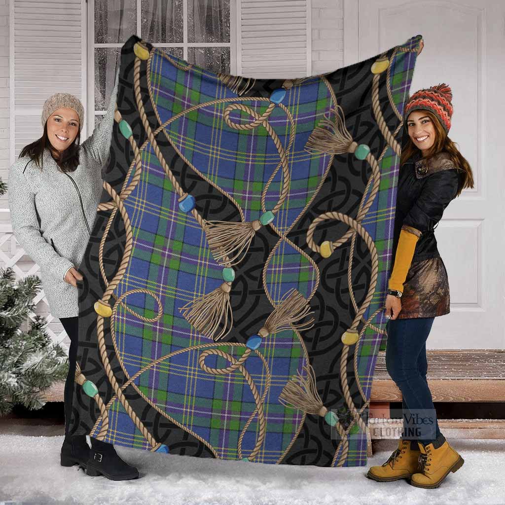 Lambert Scottish Tartan Twisted Ropes Stylized Blanket - Tartan Vibes Clothing