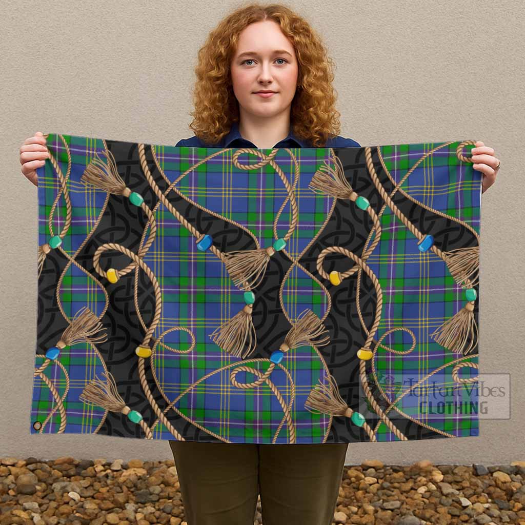 Lambert Scottish Tartan Twisted Ropes Stylized House Flag - Tartan Vibes Clothing