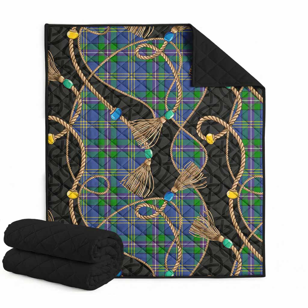 Lambert Scottish Tartan Twisted Ropes Stylized Premium Quilt Super King Quilt 91" x 110" - Tartan Vibes Clothing