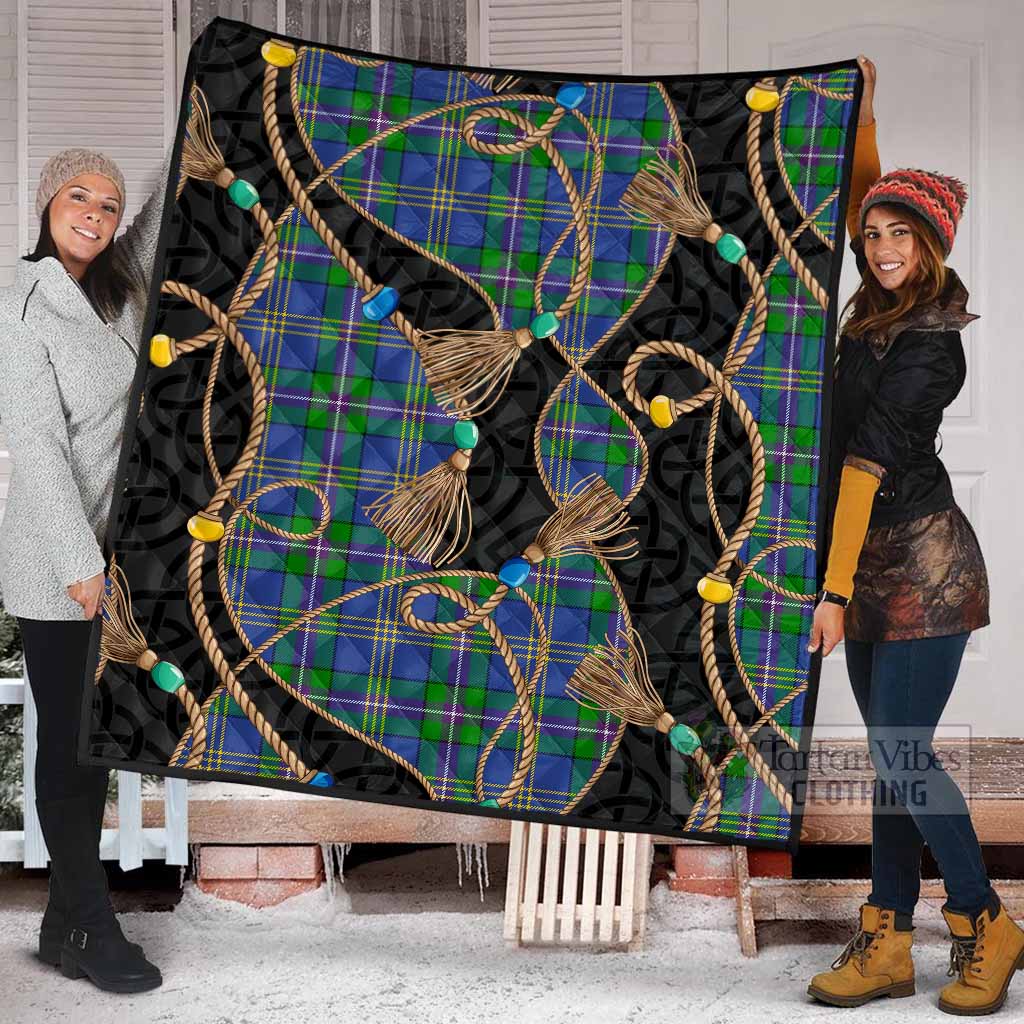 Lambert Scottish Tartan Twisted Ropes Stylized Premium Quilt - Tartan Vibes Clothing