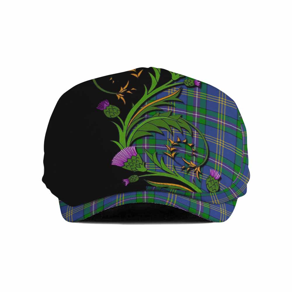 Lambert Tartan Flat Cap, Jeff Cap Scottish Thistle Pride Heritage Art Flat Cap - Tartan Vibes Clothing