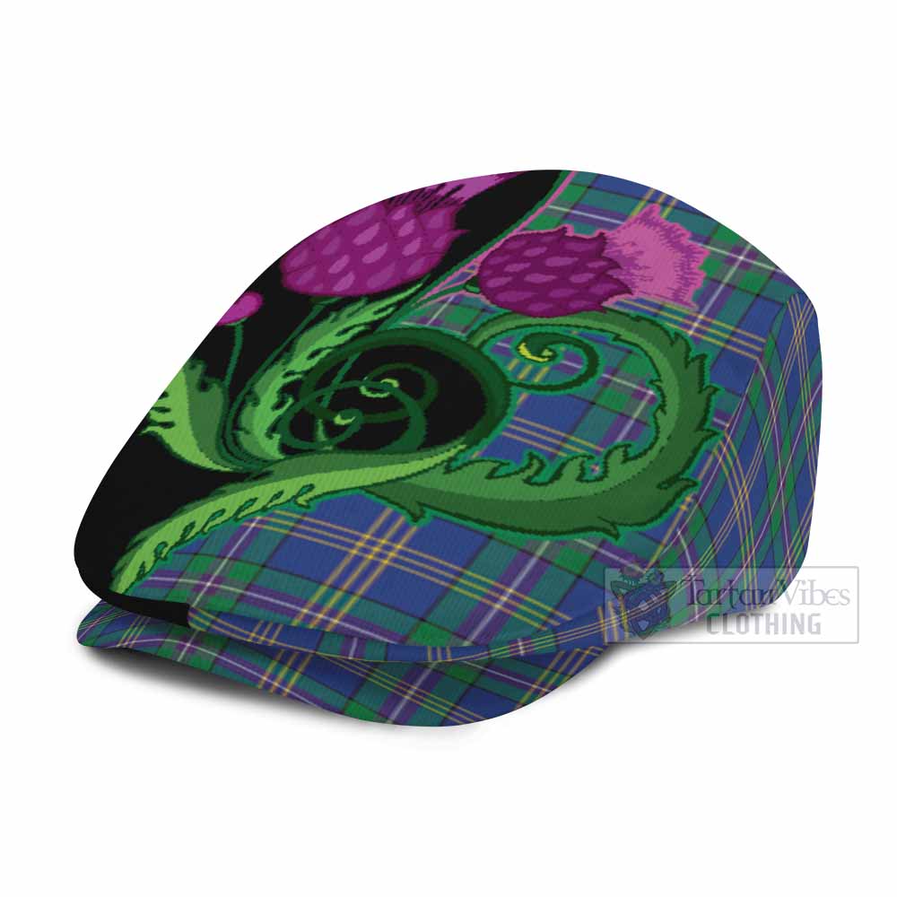 Lambert Tartan Flat Cap, Jeff Cap Traditional Scottish Thistle