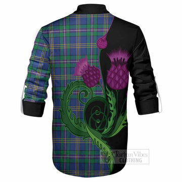 Lambert Tartan Ghillie Shirt Traditional Scottish Thistle
