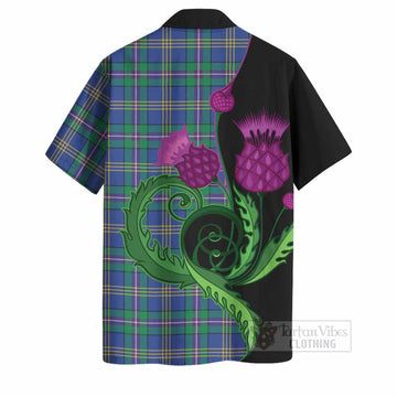 Lambert Tartan Hawaiian Shirt Traditional Scottish Thistle