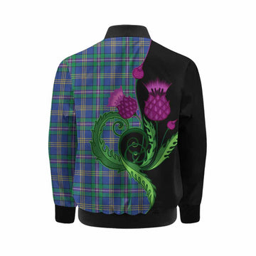 Lambert Tartan Kid Bomber Jacket Traditional Scottish Thistle