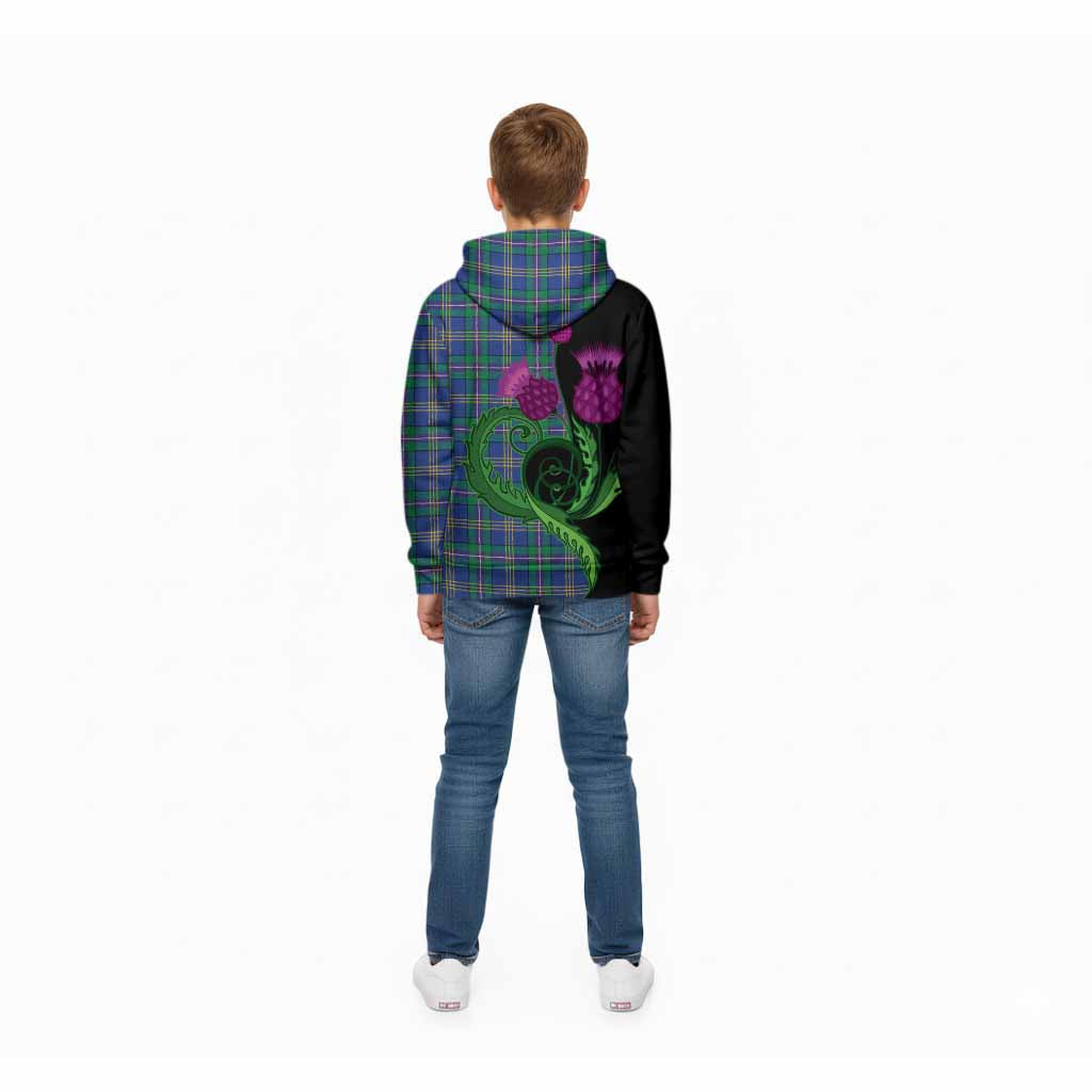 Lambert Tartan Kid Hoodie Traditional Scottish Thistle