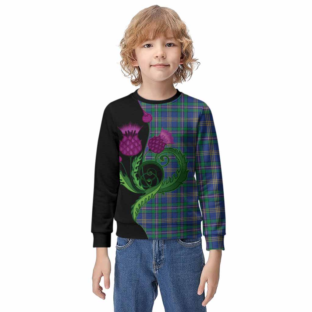 Lambert Tartan Kid Knitted Sweatshirt Traditional Scottish Thistle