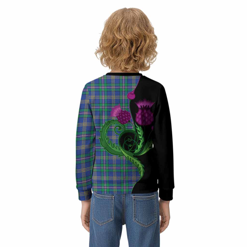 Lambert Tartan Kid Knitted Sweatshirt Traditional Scottish Thistle
