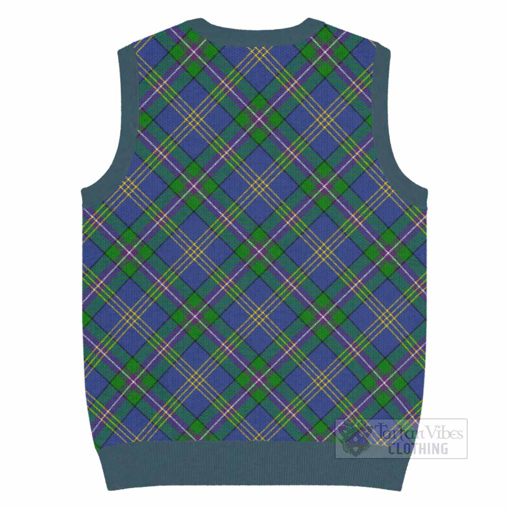 Lambert Tartan  Knitted V-Neck Vest Cross Style