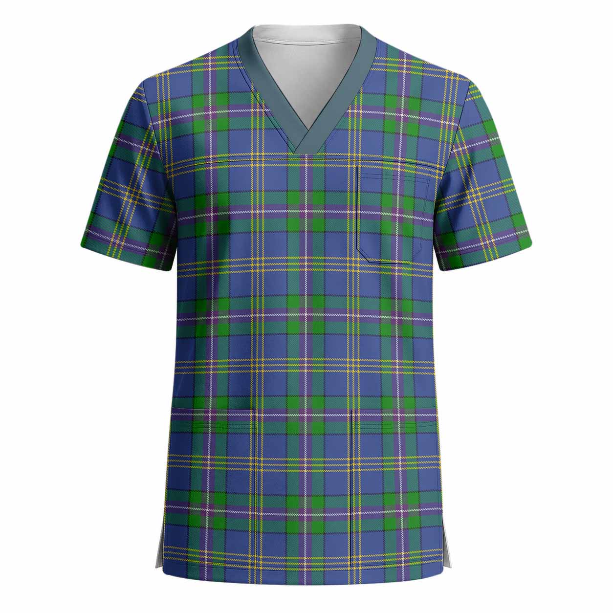 Lambert Tartan Scrub Top - Tartan Vibes Clothing