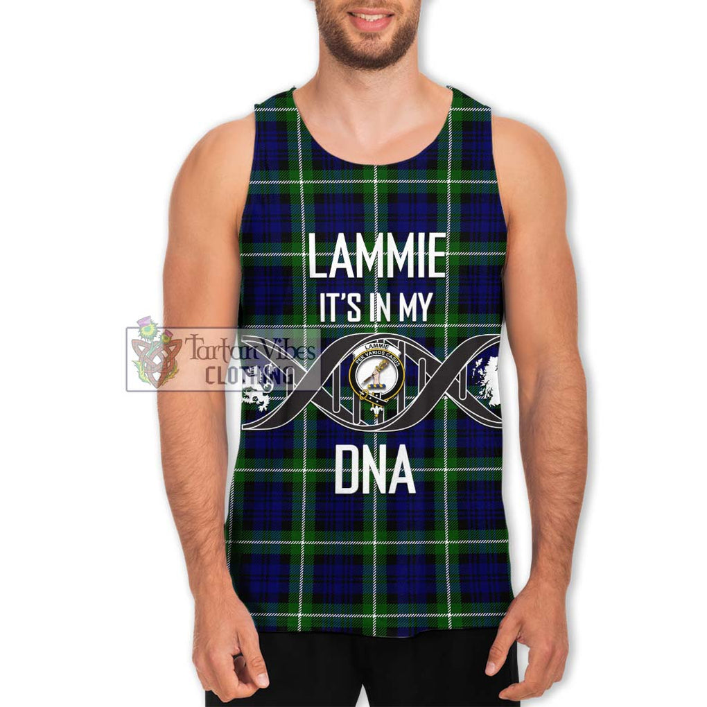 Lammie Tartan Men's Tank Top with Family Crest DNA In Me Style Men - Tartan Vibes Clothing