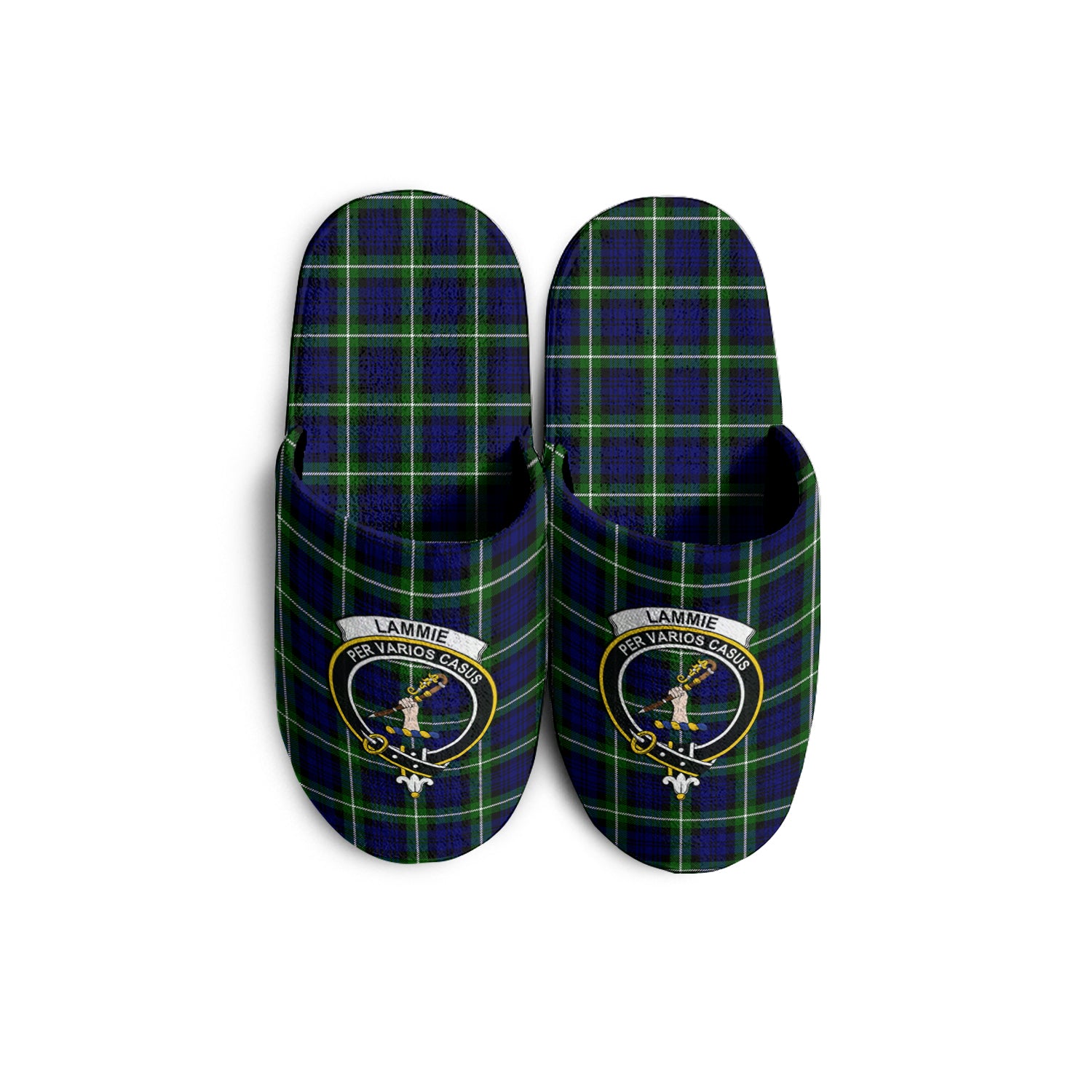 Lammie Tartan Home Slippers with Family Crest - Tartanvibesclothing
