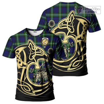 Lammie Tartan T-Shirt with Family Crest Celtic Wolf Style Kid's Shirt - Tartan Vibes Clothing