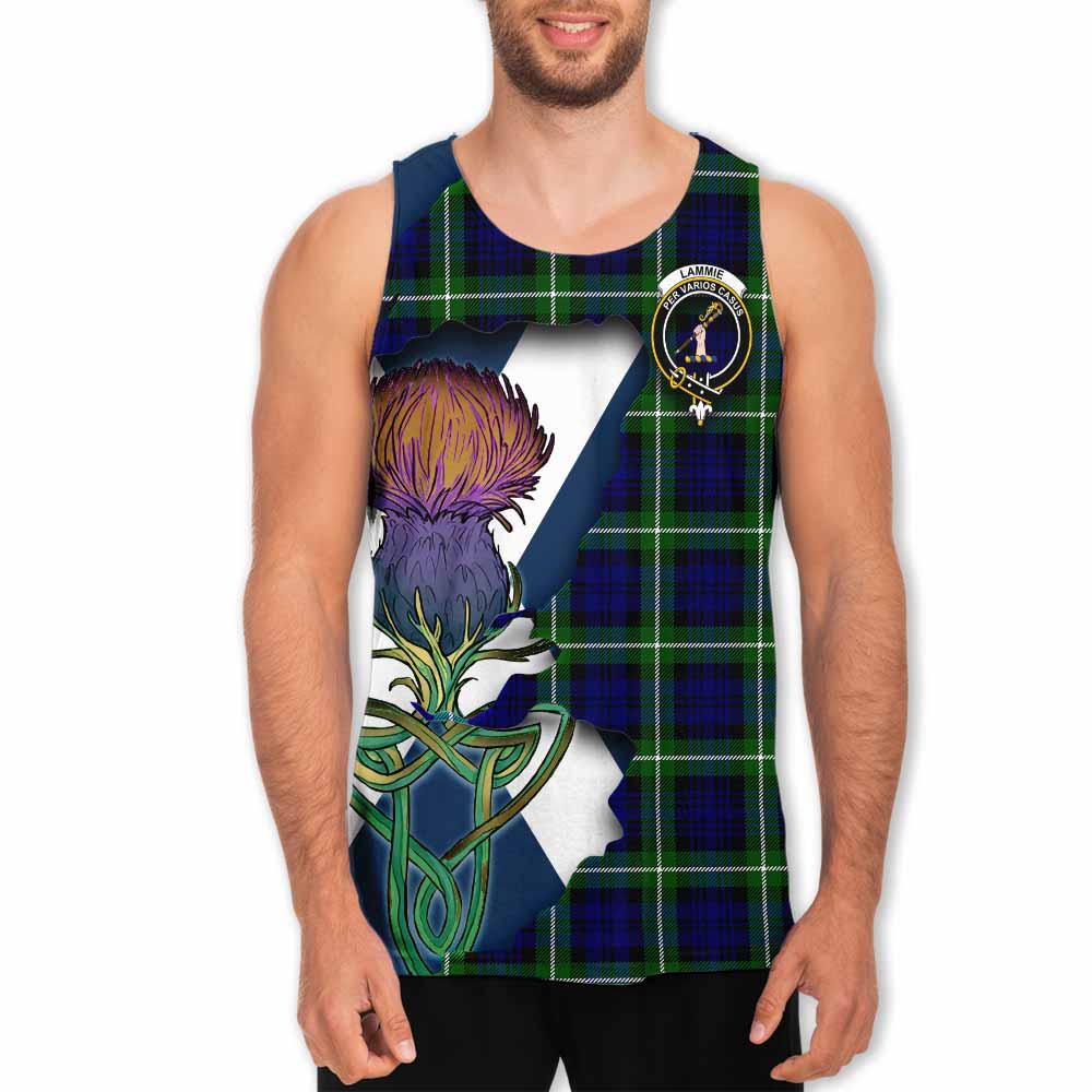 Lammie Tartan Family Crest Men's Tank Top Scottish Thistle Celtic Inspired Men - Tartan Vibes Clothing
