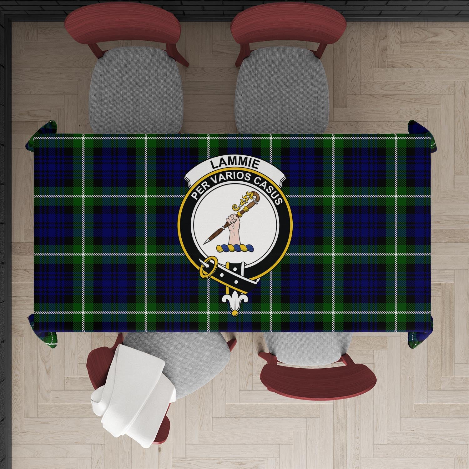 Lammie Tartan Tablecloth with Family Crest XL 57.1"x70.9"(145x180cm) - Tartan Vibes Clothing