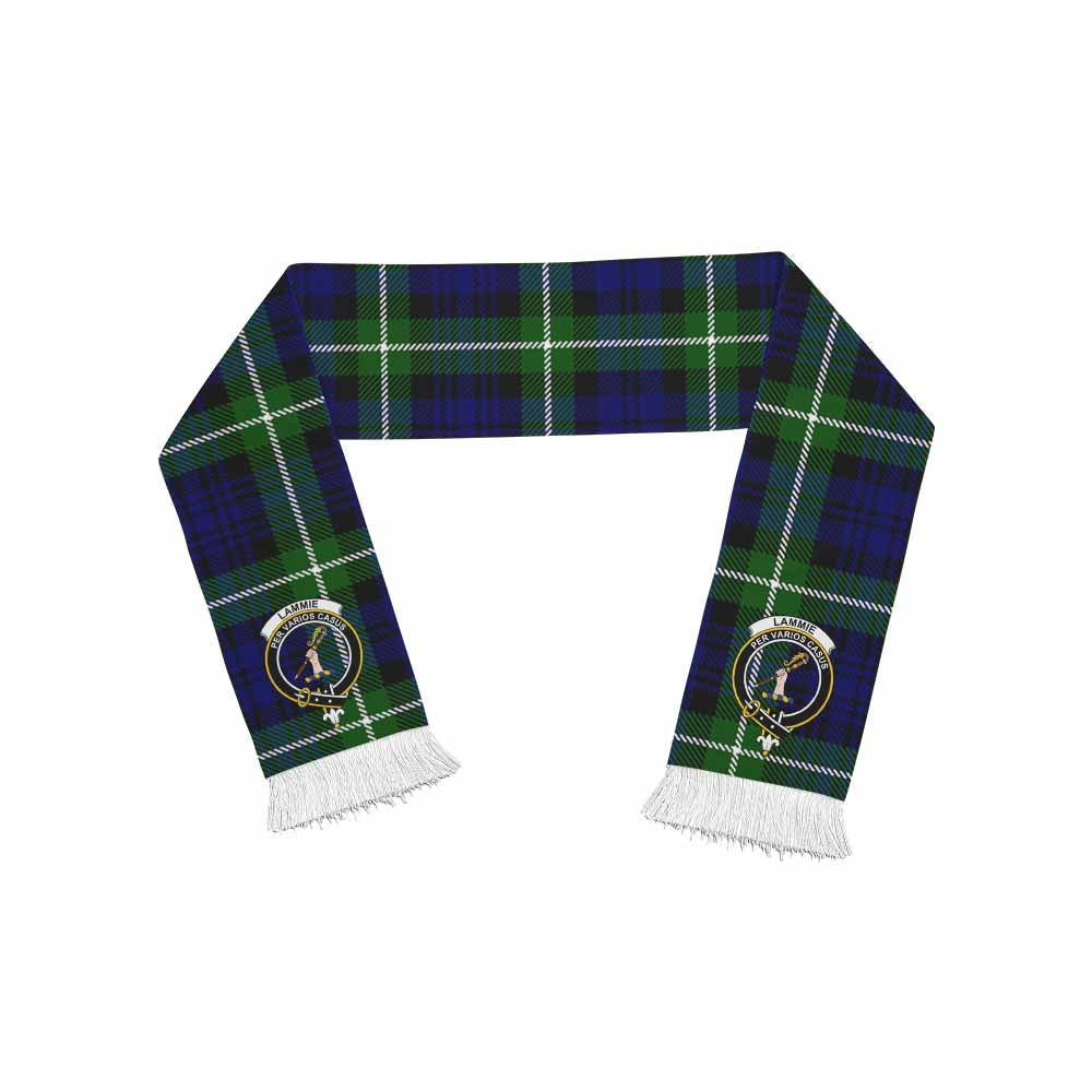 Lammie Tartan Ruffneck Scarf with Family Crest One Size 67.7*6.7 inches - Tartan Vibes Clothing