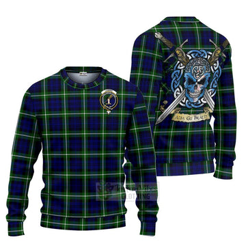 Lammie Tartan Ugly Sweater with Family Crest Celtic Skull Style Unisex - Tartan Vibes Clothing