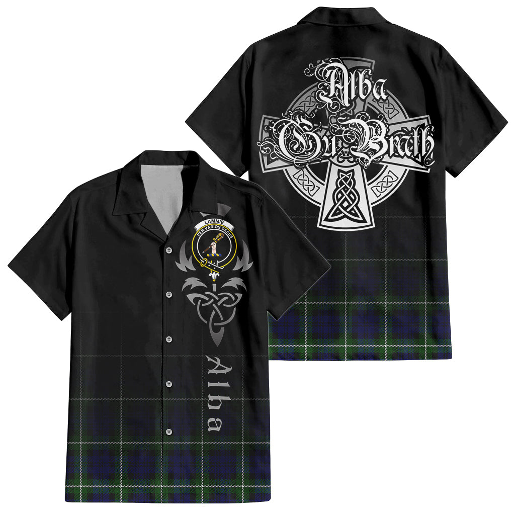 Lammie Tartan Hawaiian Shirt Shirt Featuring Alba Gu Brath Family Crest Celtic Inspired Kid - Tartan Vibes Clothing