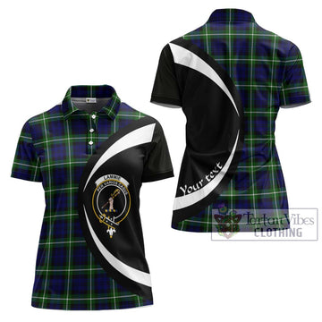 Lammie Tartan Women's Polo Shirt with Family Crest Circle Style Women - Tartan Vibes Clothing
