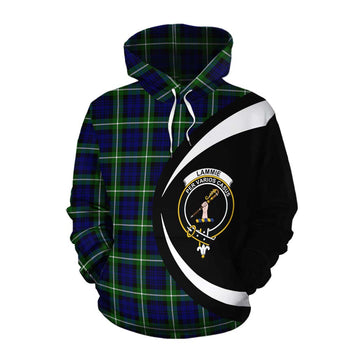 Lammie Tartan Cotton Hoodie with Family Crest Circle Style Pullover Hoodie XS - Tartan Vibes Clothing