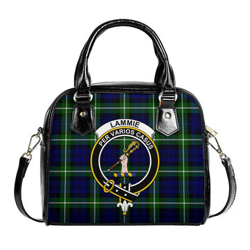 Lammie Tartan Shoulder Handbags with Family Crest One Size 9*21*24 cm (3.54*8.27*9.45 inches) - Tartan Vibes Clothing