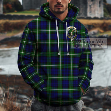 Lammie Tartan Cotton Hoodie with Family Crest Zip Hoodie - Tartan Vibes Clothing