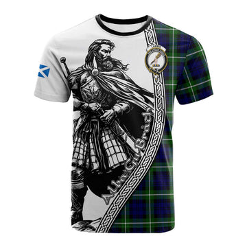Lammie Tartan Clan Crest Cotton T-shirt with Highlander Warrior Celtic Style Kid's Shirt - Tartan Vibes Clothing