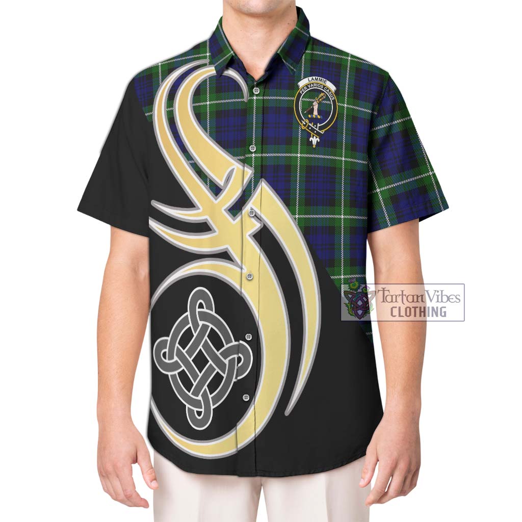 Lammie Tartan Hawaiian Shirt with Family Crest and Celtic Symbol Style Kid - Tartan Vibes Clothing