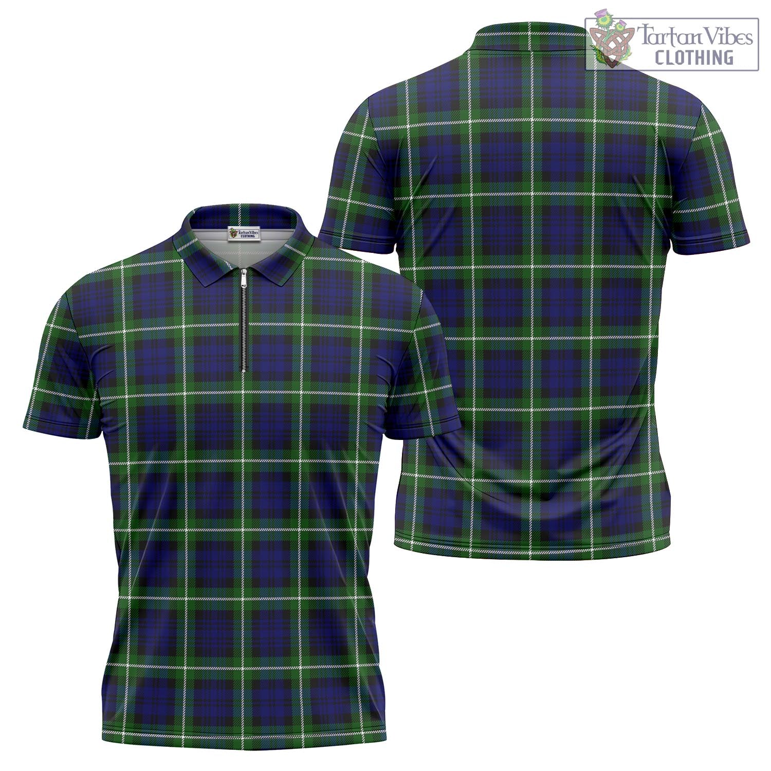Lammie Tartan Zipper Polo Shirt Unisex - Tartan Vibes Clothing