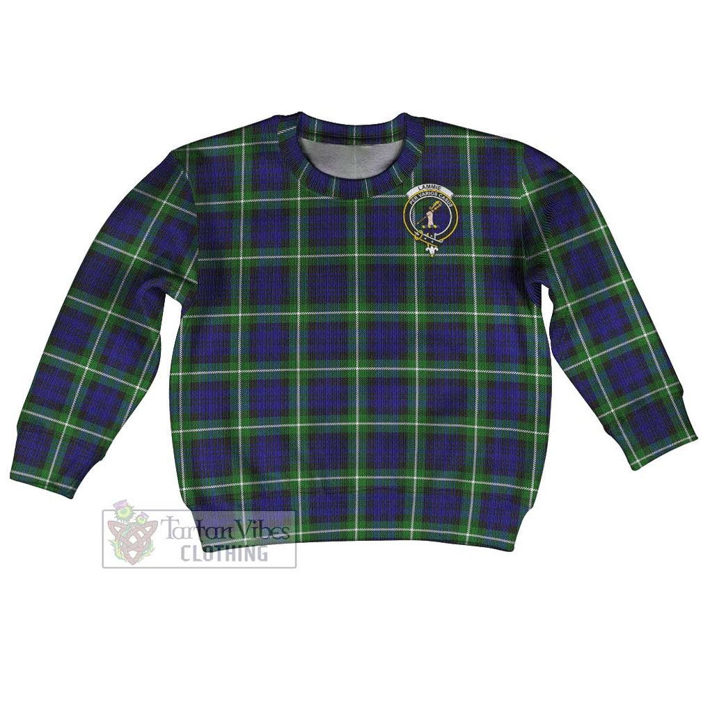 Lammie Tartan Kid Ugly Sweater with Family Crest Kid - Tartan Vibes Clothing