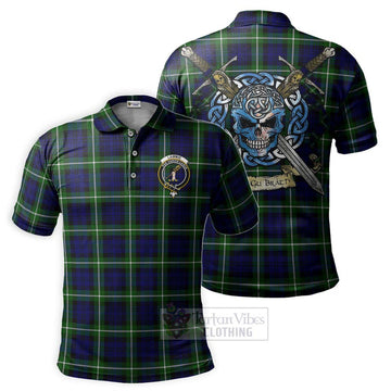 Lammie Tartan Polo Shirt with Family Crest Celtic Skull Style Kid - Tartan Vibes Clothing