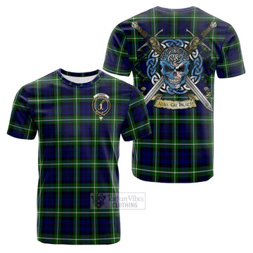 Lammie Tartan Cotton T-shirt with Family Crest Celtic Skull Style Kid's Shirt - Tartan Vibes Clothing