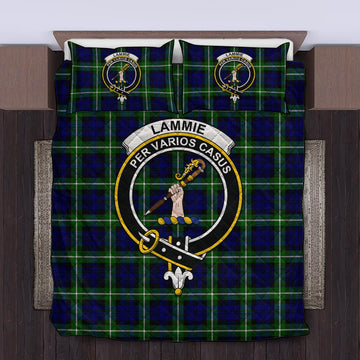 Lammie Tartan Quilt Bed Set with Family Crest King - Tartan Vibes Clothing
