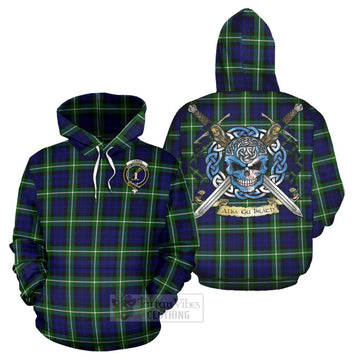 Lammie Tartan Hoodie with Family Crest Celtic Skull Style Zip Hoodie - Tartan Vibes Clothing