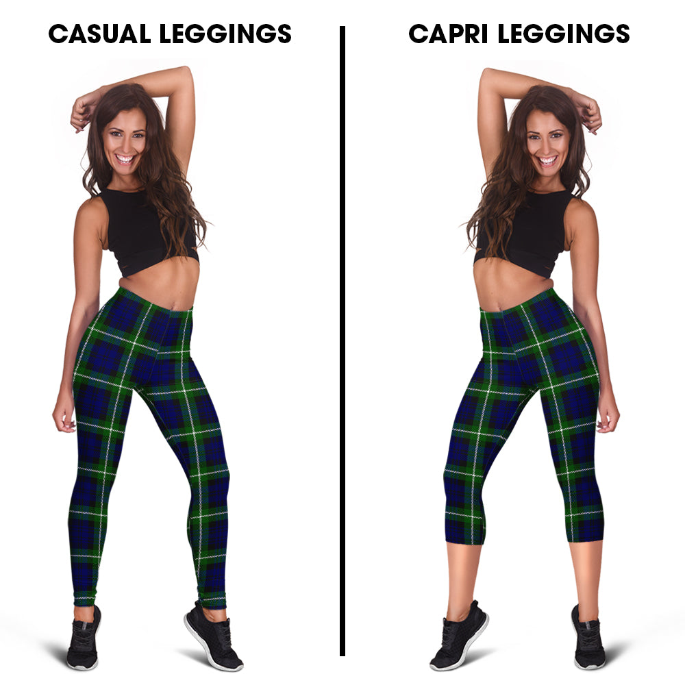 Lammie Tartan Womens Leggings Capri Leggings - Tartan Vibes Clothing
