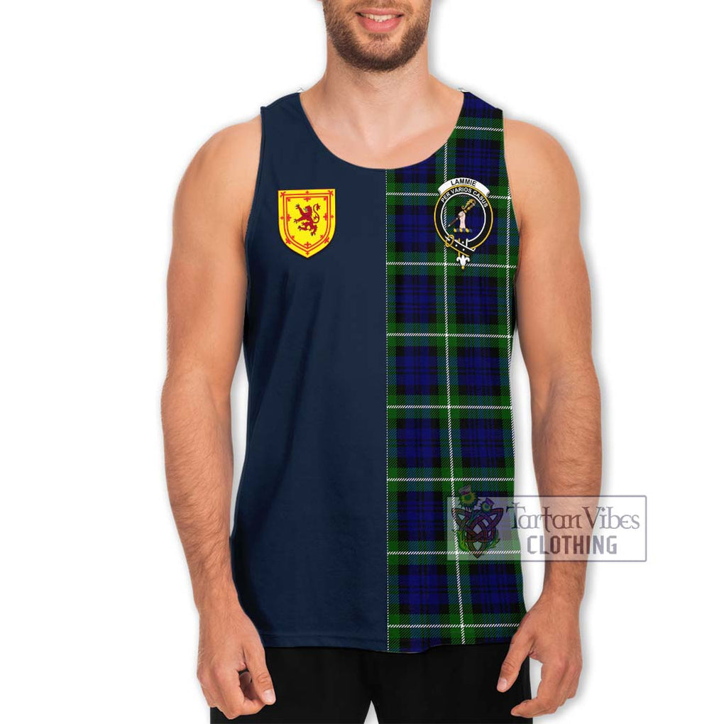 Lammie Tartan Men's Tank Top Alba with Scottish Lion Royal Arm Half Style Men - Tartan Vibes Clothing