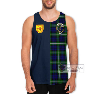 Lammie Tartan Men's Tank Top Alba with Scottish Lion Royal Arm Half Style Men - Tartan Vibes Clothing