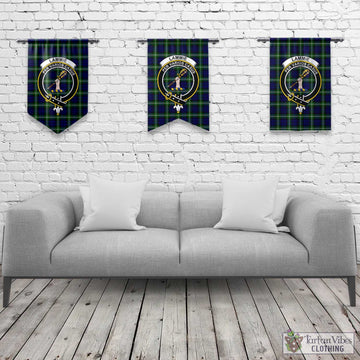 Lammie Tartan Gonfalon, Tartan Banner with Family Crest Rectangle - Tartan Vibes Clothing
