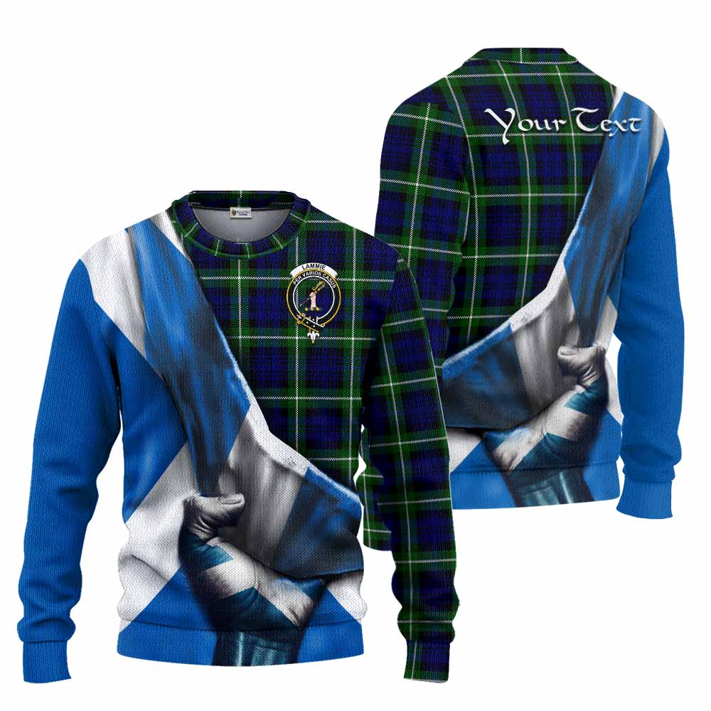 Lammie Tartan Knitted Sweater with Family Crest Scotland Patriotic Style Unisex - Tartan Vibes Clothing