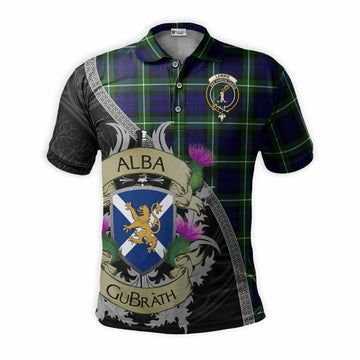 Lammie Tartan Family Crest Polo Shirt Lion Rampant Royal Thistle Shield Celtic Inspired Kid - Tartan Vibes Clothing