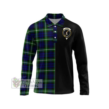 Lammie Tartan Long Sleeve Polo Shirt with Family Crest and Half Of Me Style Unisex - Tartan Vibes Clothing