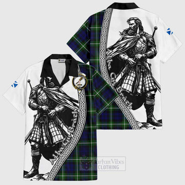 Lammie Tartan Clan Crest Hawaiian Shirt with Highlander Warrior Celtic Style Kid - Tartan Vibes Clothing