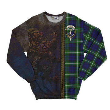 Lammie Tartan Family Crest Sweatshirt Alba Gu Brath Be Brave Lion Ancient Style