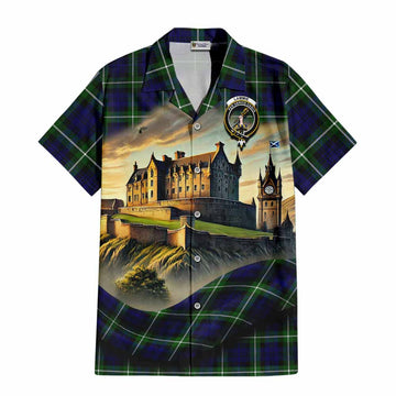 Lammie Tartan Family Crest Hawaiian Shirt with Scottish Ancient Castle Style Kid - Tartan Vibes Clothing