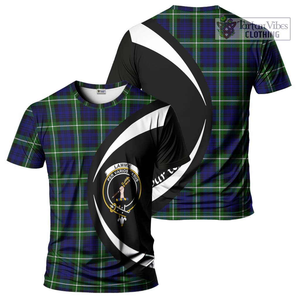 Lammie Tartan T-Shirt with Family Crest Circle Style Kid's Shirt - Tartan Vibes Clothing