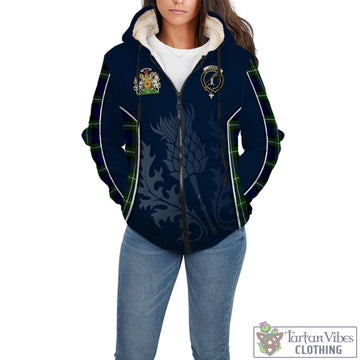 Lammie Tartan Sherpa Hoodie with Family Crest and Scottish Thistle Vibes Sport Style Unisex - Tartan Vibes Clothing