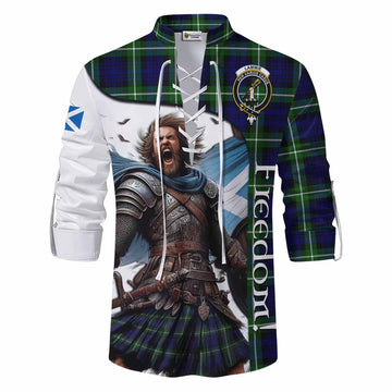 Tartan Vibes Clothing Lammie Crest Tartan Ghillie Kilt Shirt Inspired by the Freedom of Scottish Warrior