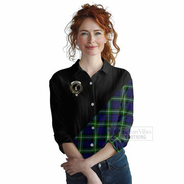Lammie Tartan Women's Casual Shirt with Family Crest and Military Logo Style Female - Tartan Vibes Clothing