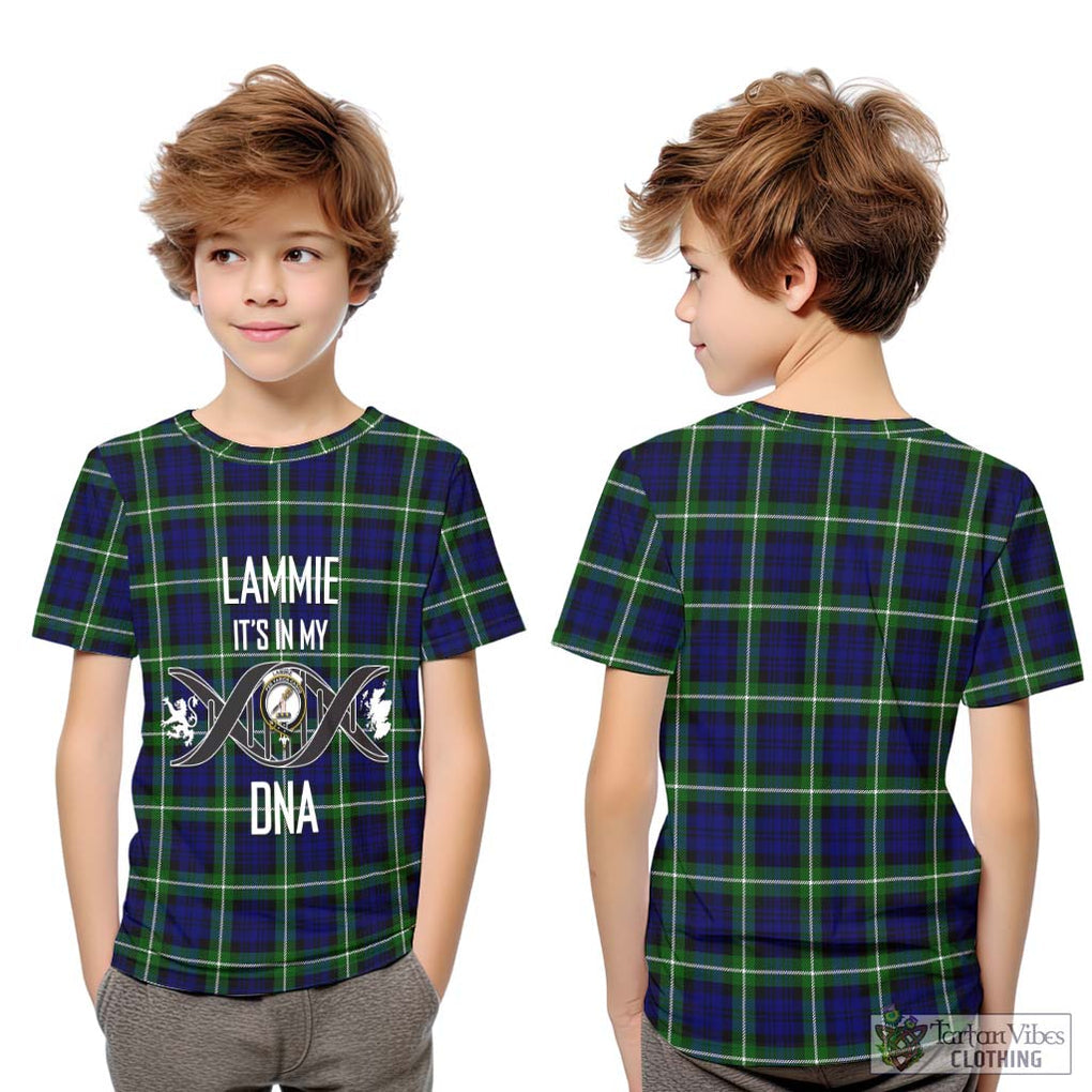 Lammie Tartan Kid T-Shirt with Family Crest DNA In Me Style Youth XL Size14 - Tartan Vibes Clothing