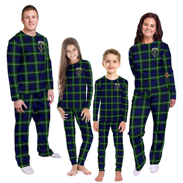 Lammie Tartan Pajamas Family Set with Family Crest Kid - Tartan Vibes Clothing